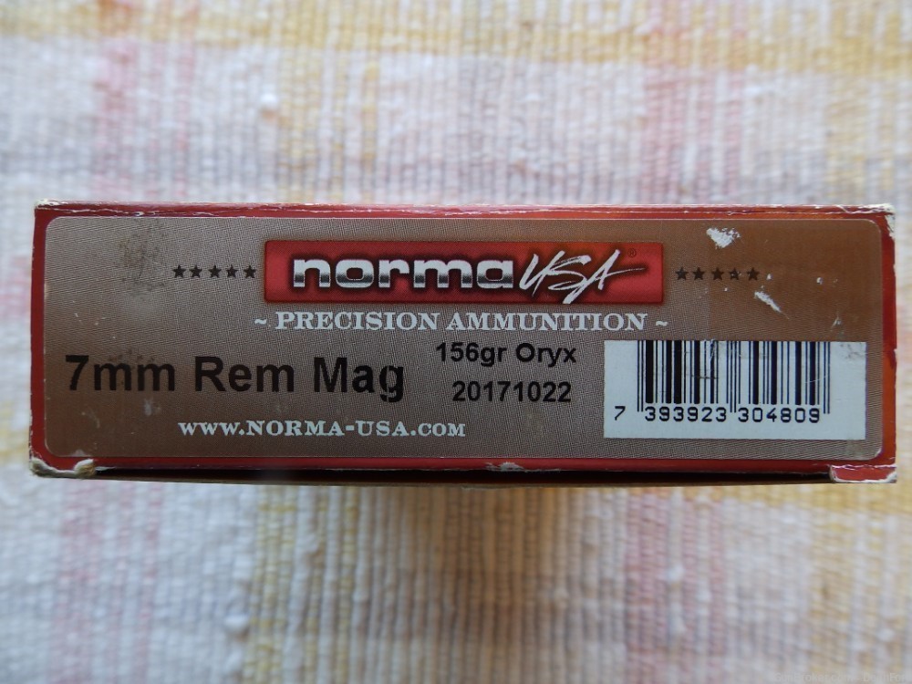 Norma Precision Ammunition - 7mm Rem Mag - 156 gr. Oryx bullet - 20171022-img-1