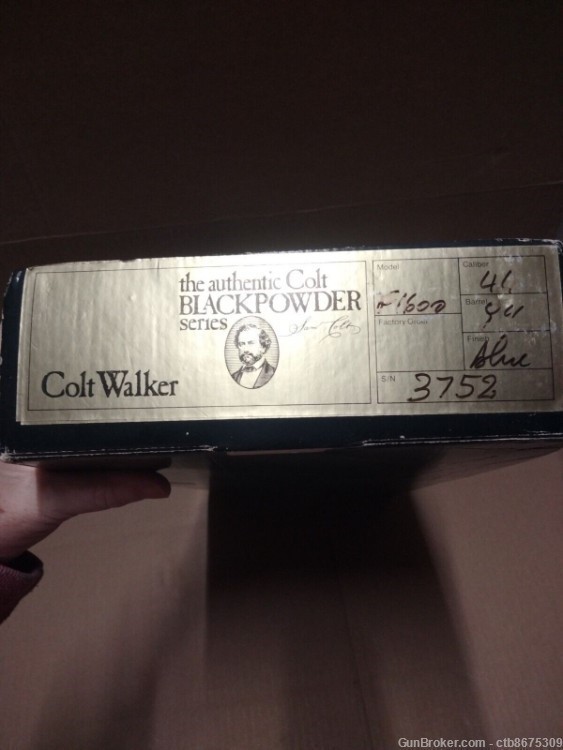 The Authentic Colt Blackpower Series Gun Box Colt Walker (Just Box) Black-img-11