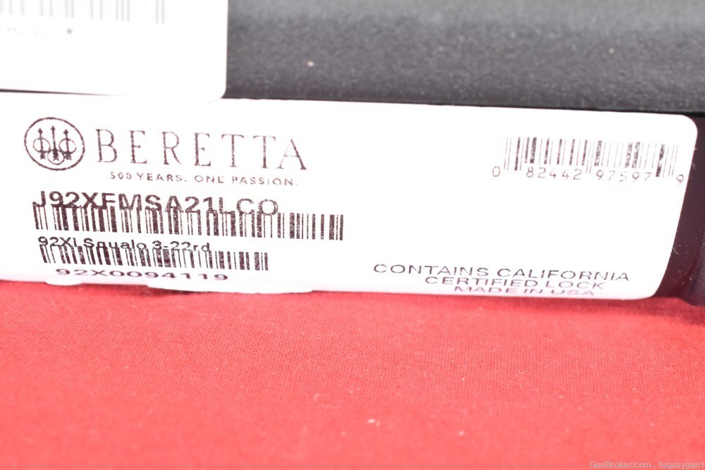 Beretta 92XI Squalo Toni System Upgrades SAO 9mm 4.7" Optic Ready Gray 92XI-img-9