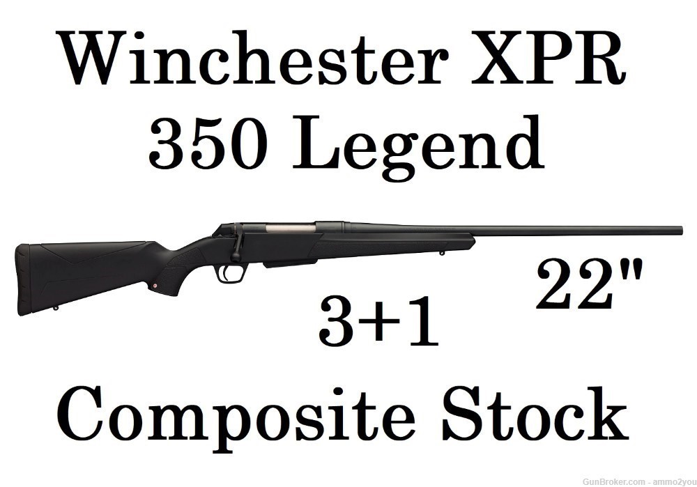 Winchester XPR 350 Legend Black Composite - 22" 3+1 - 535700296-img-0