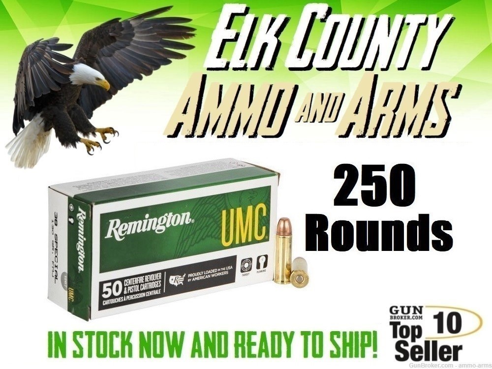 Remington UMC .38 Special 130 Grain Full Metal Jacket 250 Rounds - L38S11-img-0