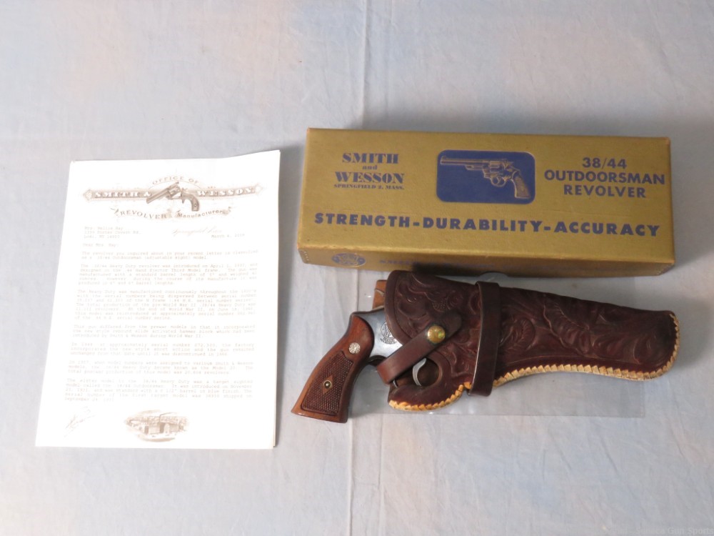 S&W .38/44 Outdoorsman .38 Special 6.5" w/ Box & Smith & Wesson Letter-img-15