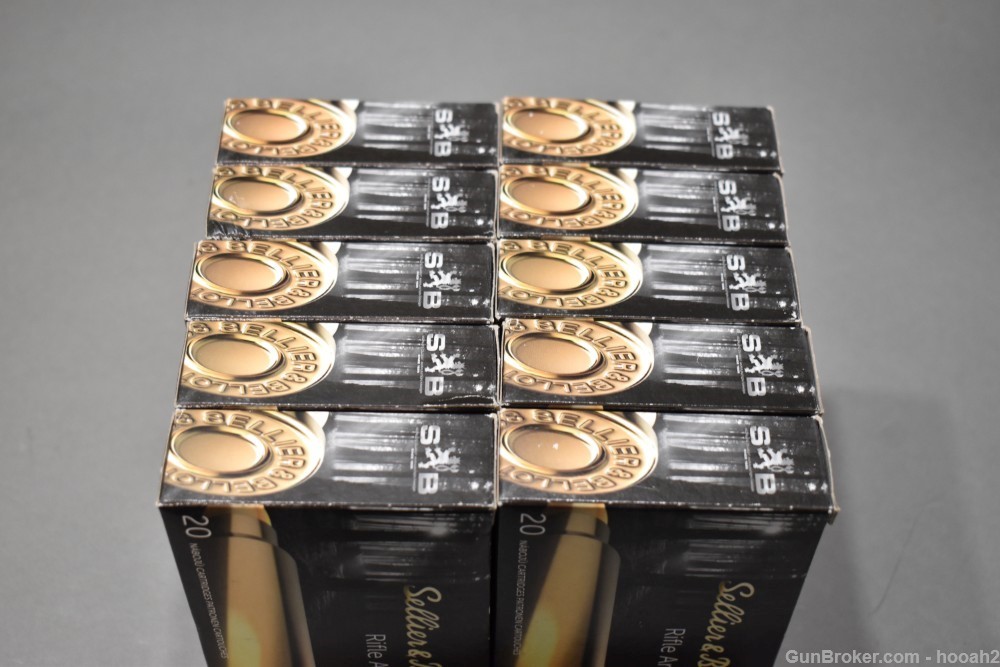 10 Boxes 200 Rds Sellier Bellot S&B 7x57 Mauser 173G SPCE Rifle Ammunition -img-2