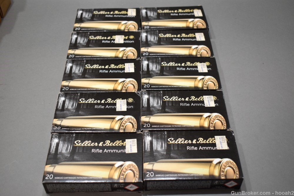 10 Boxes 200 Rds Sellier Bellot S&B 7x57 Mauser 173G SPCE Rifle Ammunition -img-4