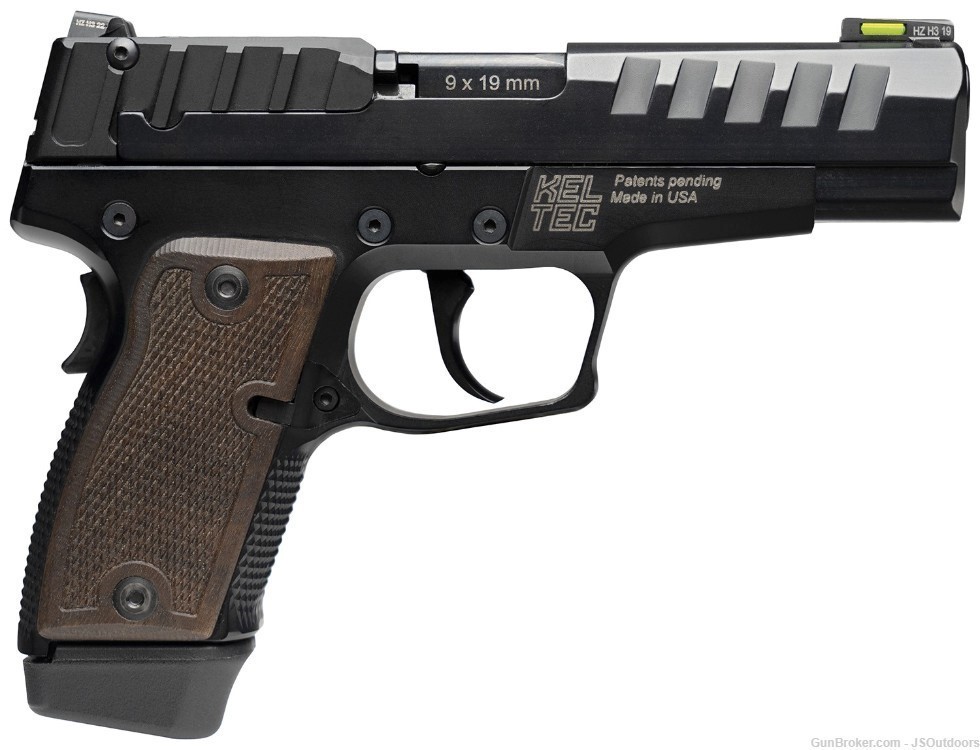 Kel-Tec P-15 9mm 4" 15rd Black Anodized Frame, Walnut Grip Semi Auto Pistol-img-1
