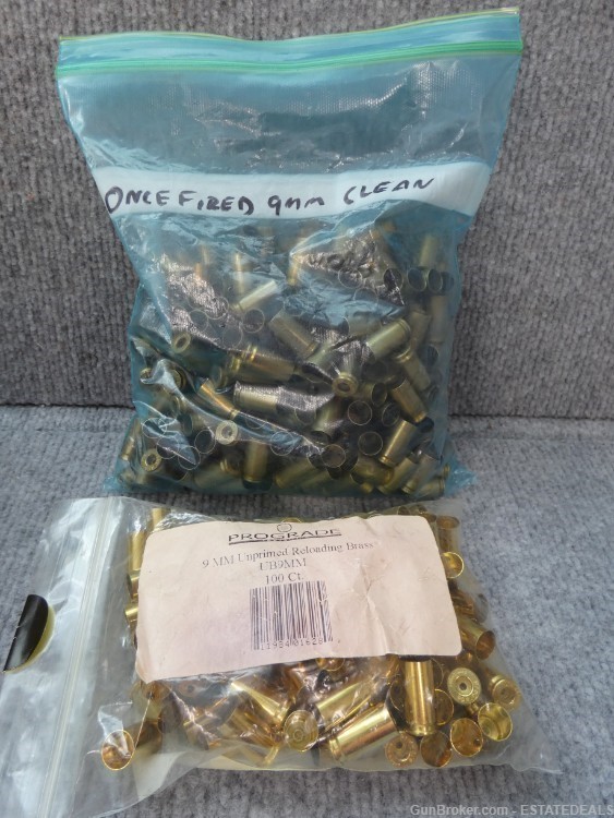 Lot 2 3/4 lb  9MM Once Fired Brass-img-0