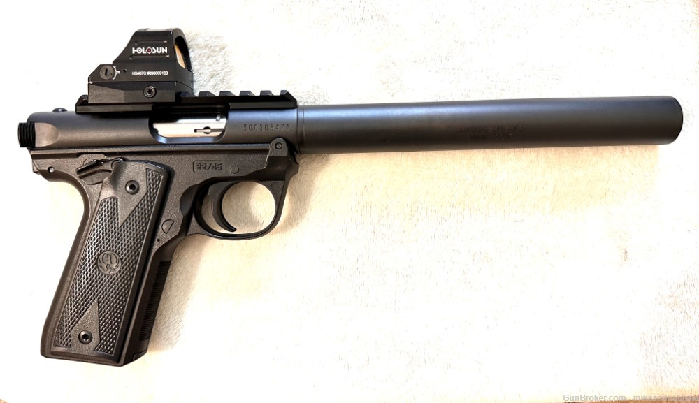 Suppressed Mark IV Ruger with new suppressor that can be used on other guns-img-0