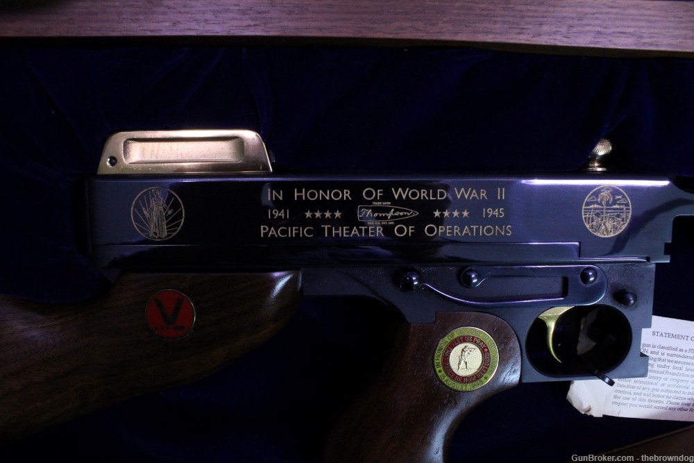 WWII Commemorative Thompson W/ Display Case-img-6