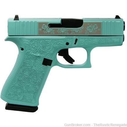Glock 43x Gen 5 Custom "Tiffany Glock & Roses" (2) 10/rd Mags-img-0