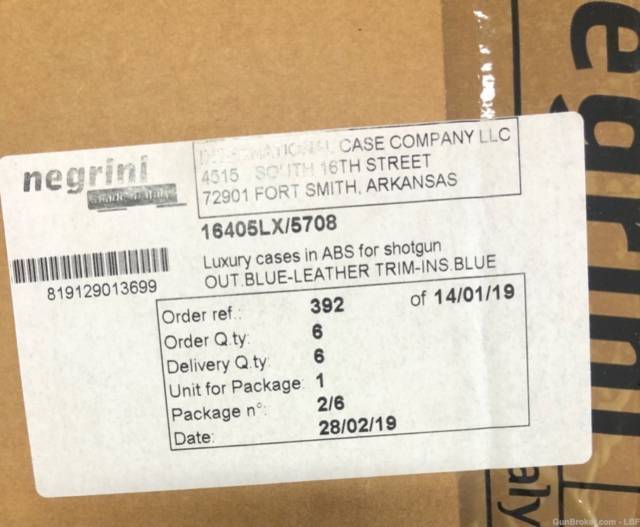 Negrini Luxary Shotgun Case Blue-Leather Trim Up To 30.75" Barrels -img-3
