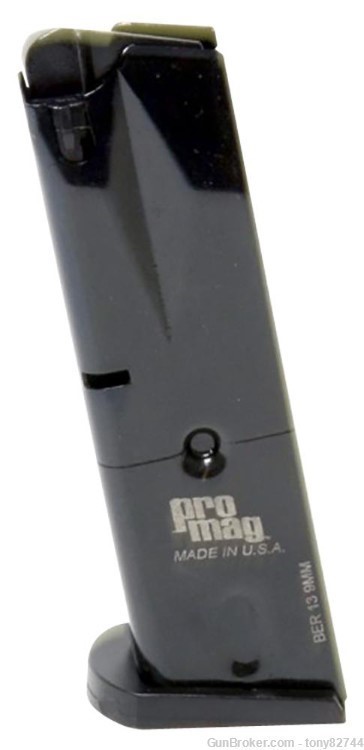 Pro Mag Beretta 92 Series 9mm 10 Rounds (BER01) Blued Replacement Magazine -img-0