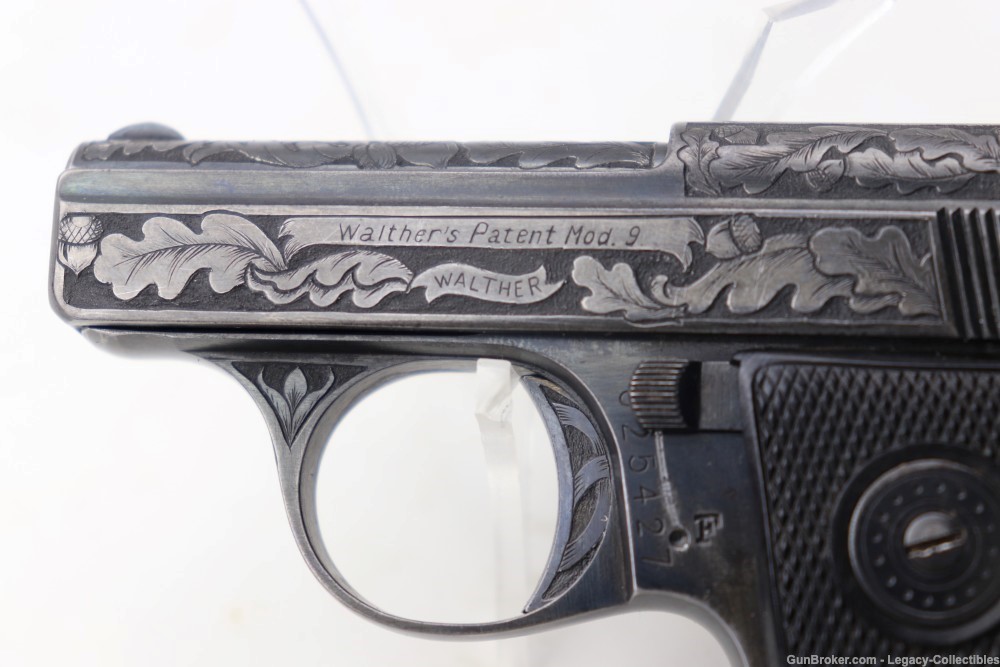 Beautifully Hand Engraved Walther Model 9 .25 ACP -img-6