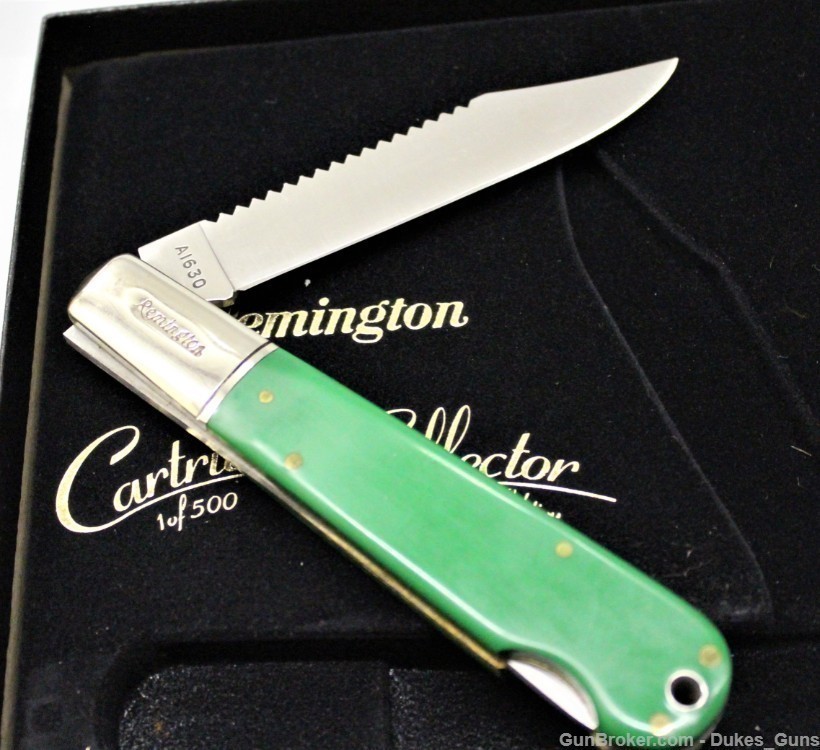 US Remington Cartridge Collector Limited 1/500 Cased .300 Rem Cal Knife-img-3