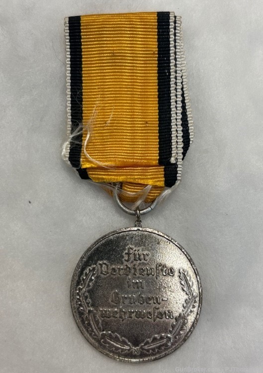 Vintage Original WW2 German Miners Medal Mine Rescue -img-1