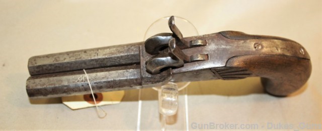 Antique Double Barrel Percussion Pistol Approx .41-img-3