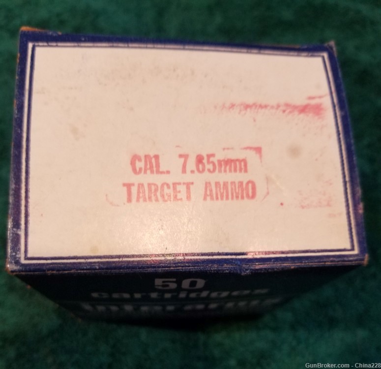 Interarms 7.65mmx53 Target Mauser Ammo 50CT (2 boxes Available)-img-1
