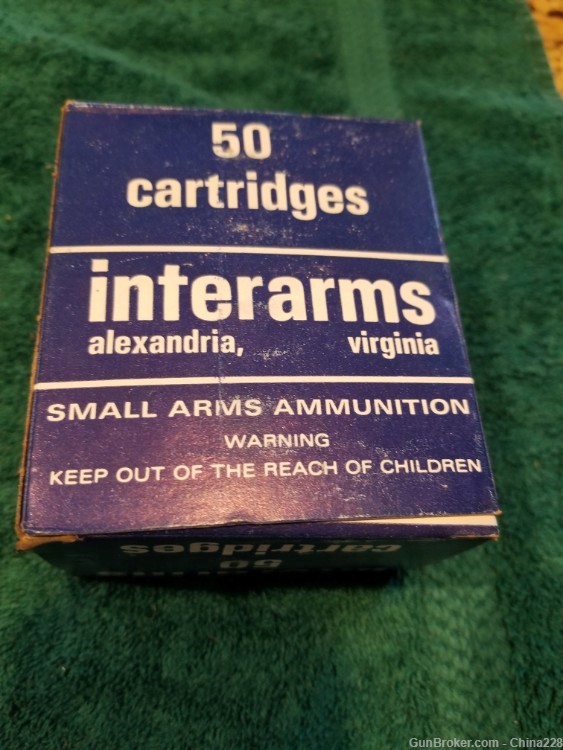 Interarms 7.65mmx53 Target Mauser Ammo 50CT (2 boxes Available)-img-0