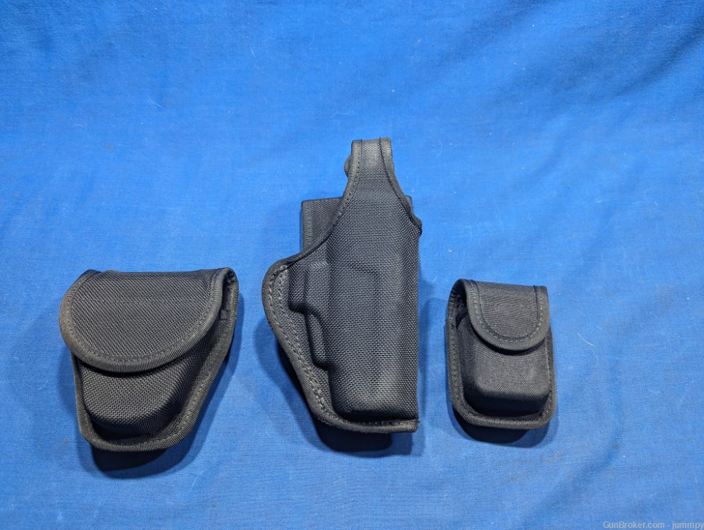 3pc Duty Holster Set Bianchi Level 2 Retention + Cuff Holster +  Pouch-img-0