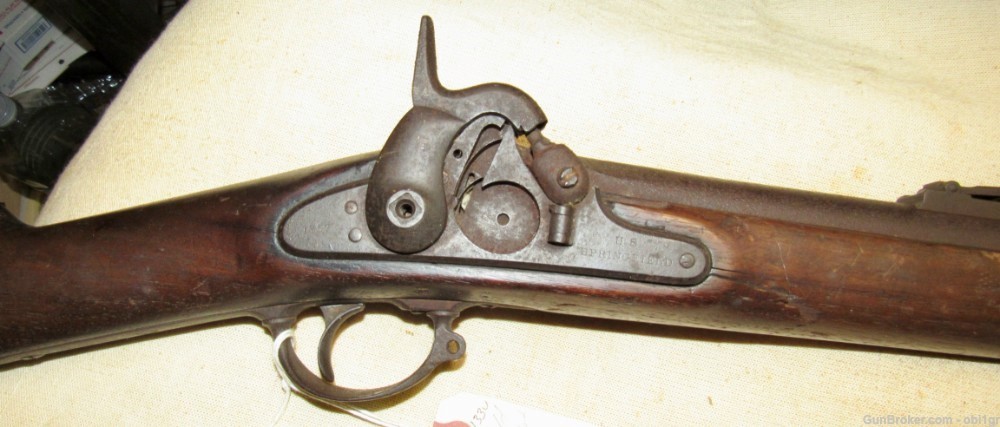 Scarce 1857 Dated Springfield Model 1855 Rifled Musket Civil War -img-1