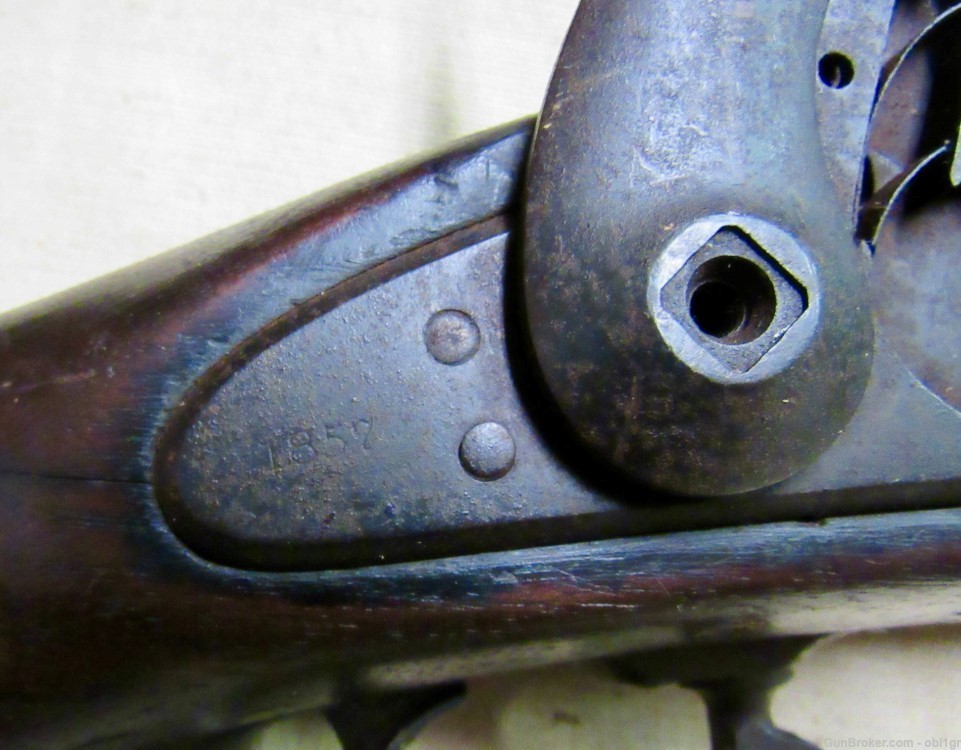 Scarce 1857 Dated Springfield Model 1855 Rifled Musket Civil War -img-2