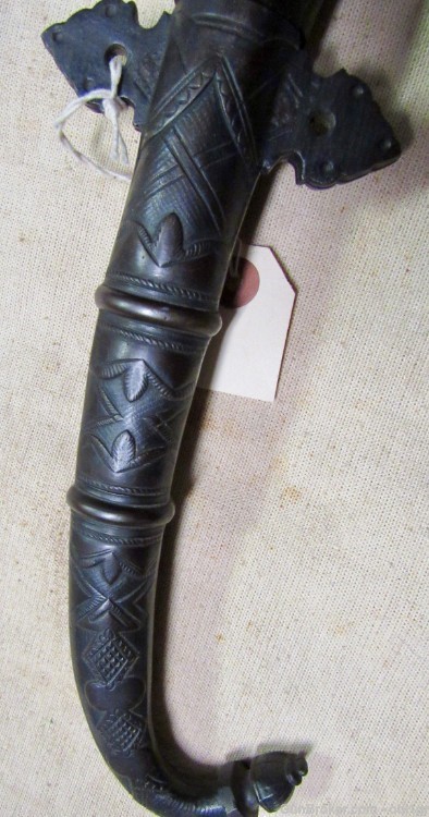 Very Ornate Moroccan Koumiya Arabic Bronze Dagger-img-14