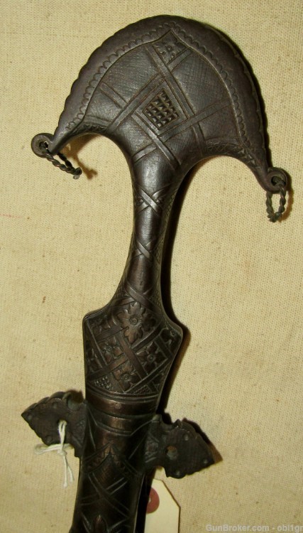 Very Ornate Moroccan Koumiya Arabic Bronze Dagger-img-12