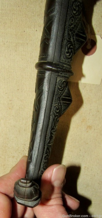 Very Ornate Moroccan Koumiya Arabic Bronze Dagger-img-10