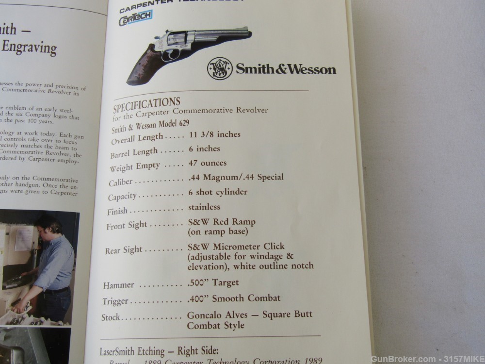 Smith & Wesson 629-3 Carpenter Technology Commemorative, .44 Magnum, 6" Brl-img-33