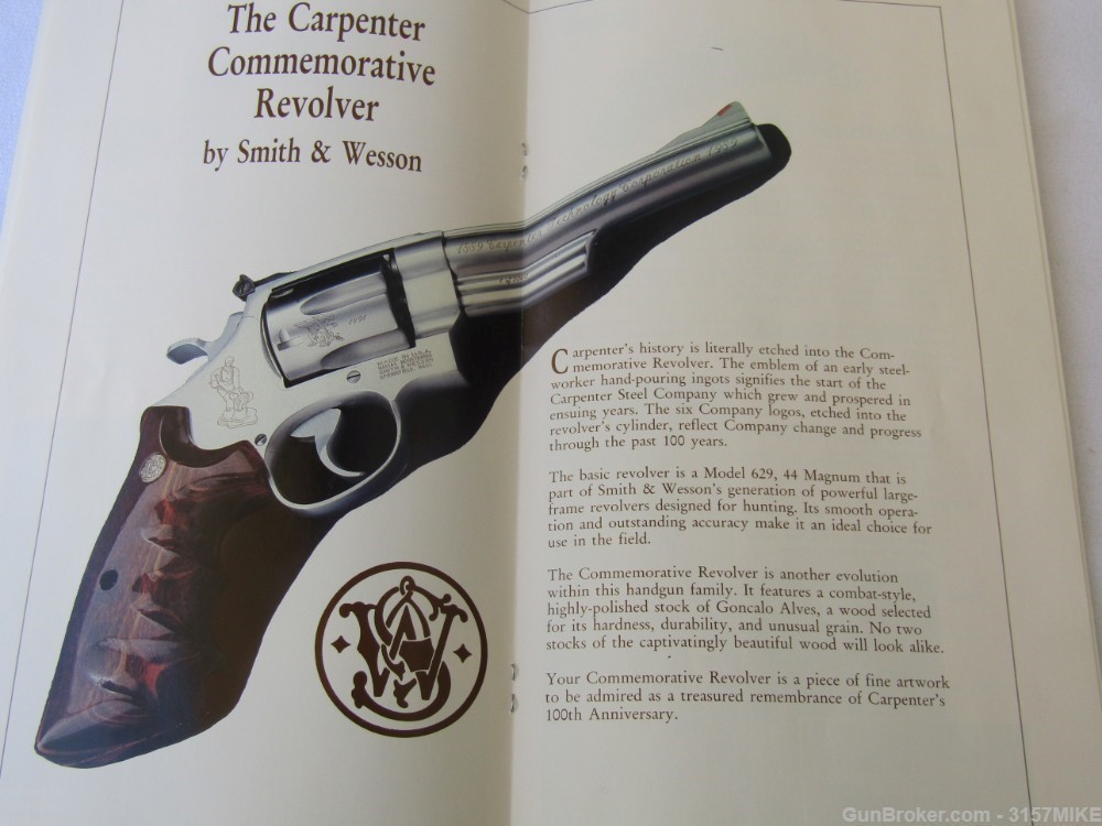 Smith & Wesson 629-3 Carpenter Technology Commemorative, .44 Magnum, 6" Brl-img-32