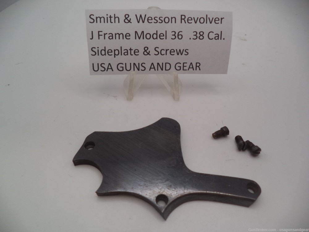 J50 Smith & Wesson Revolver J Frame  Model 36 Sideplate & Screws-img-0