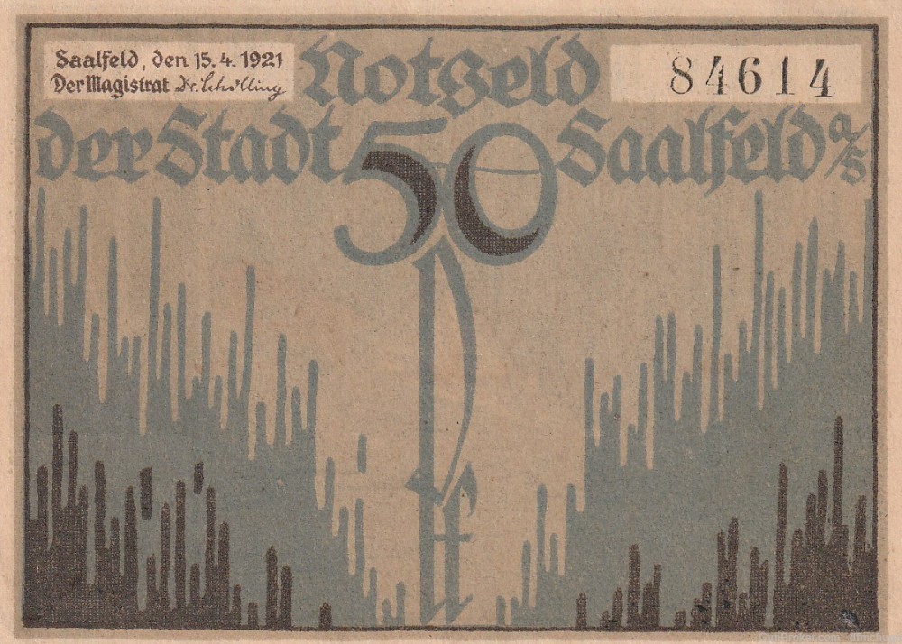 Weimar Germany Notgeld Emergency Currency, 50 Pfennings-img-0