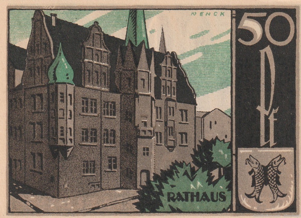 Weimar Germany Notgeld Emergency Currency, 50 Pfennings-img-1