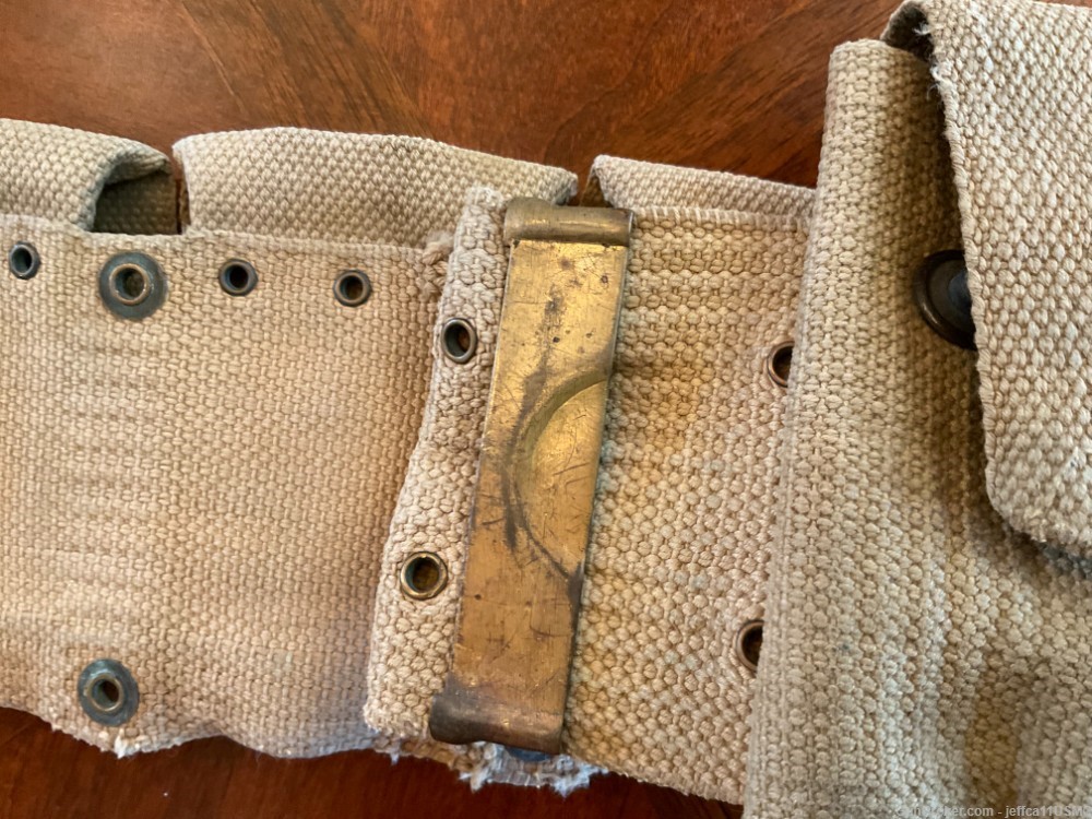 Ultra RARE Mills WWI USMC 1907 Cartridge Belt Very Good Condition-img-14