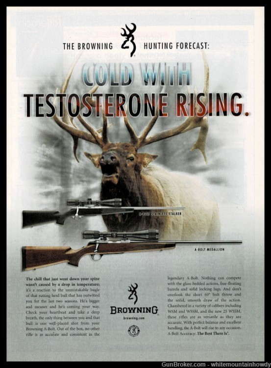2005 BROWNING A-Bolt Stqainless Stalker & Medallion Rifle AD Testosterone-img-0