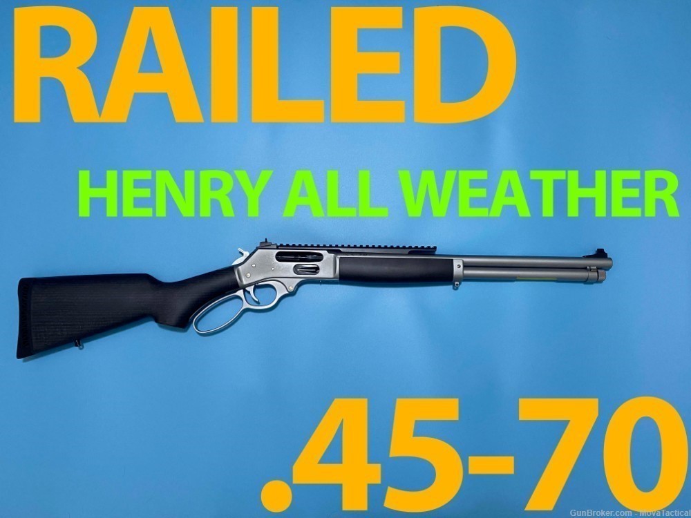 HENRY 45-70 Lever Rifle RAILED VERSION HENRY Lever .45-70 All Weather-img-0