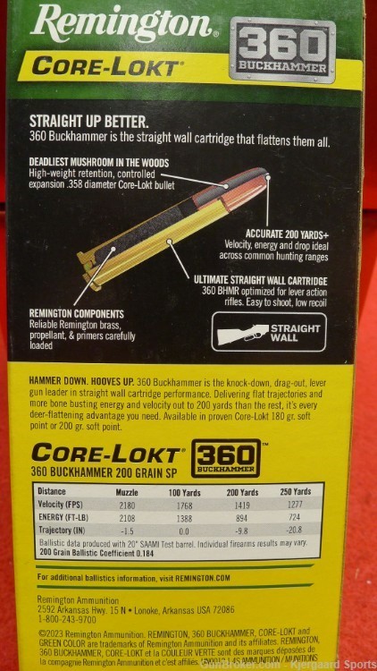 360 Buckhammer Remington Core-Lokt 200gr 20rd-img-2