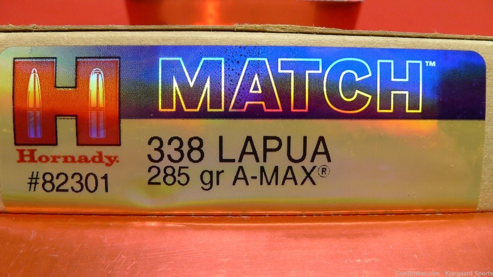 338 Lapua Hornady Match 285gr A-Max 20rd-img-0