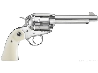 Ruger Vaquero 357 Mag 5.5" 6rd High Gloss Stainless SAO 5130 Ivory Grips