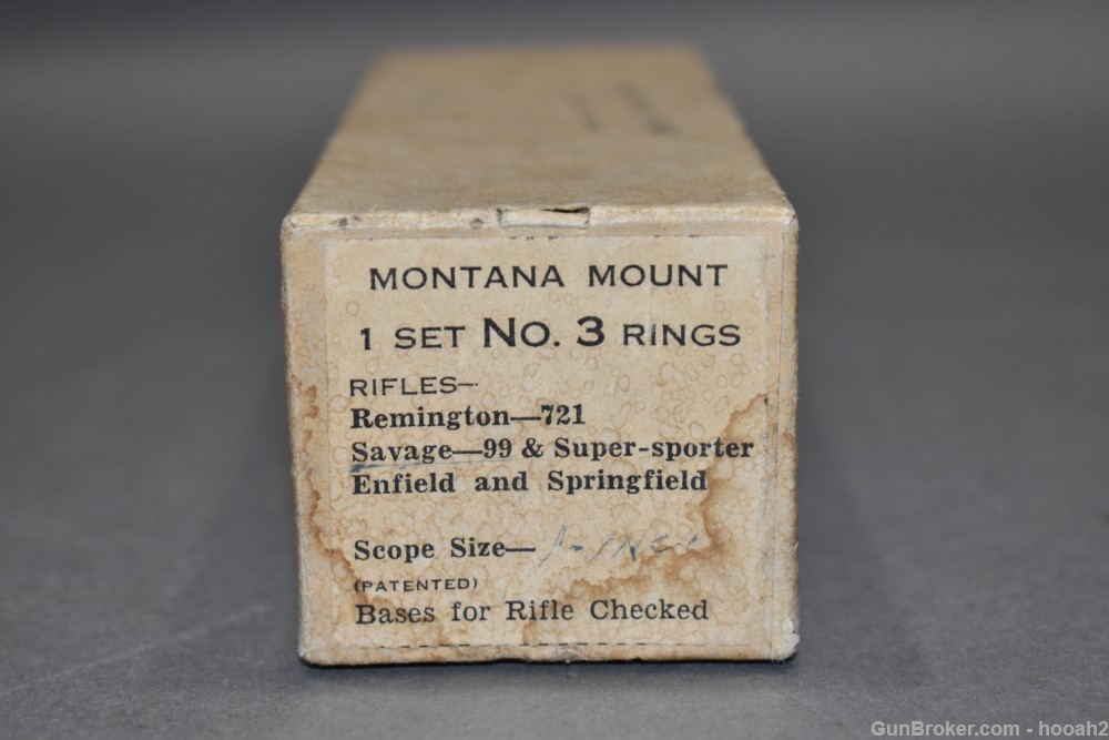 Scarce The Montana Mount Savage 1899 99 1" Scope Rings & Bases W/Box-img-1