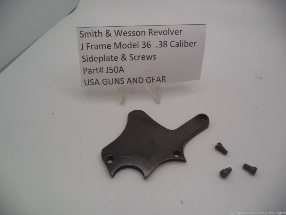 J50A Smith & Wesson Revolver J Frame Model 36 Sideplate & Screws -img-0