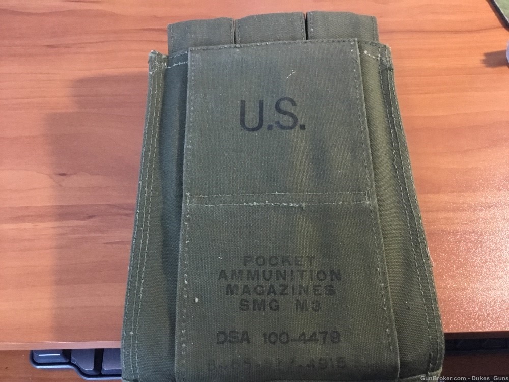 3 original M3 ‘Grease Gun’ 30 rd. 45ACP Magazines w/pouch (G4)-img-1