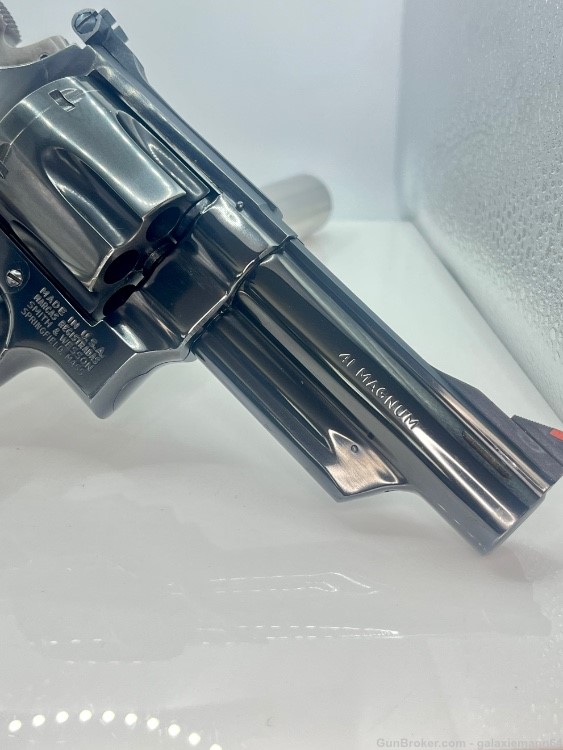 Smith and Wesson model 57 no dash pinned 4" blue Ported .41 mag Nice!-img-2