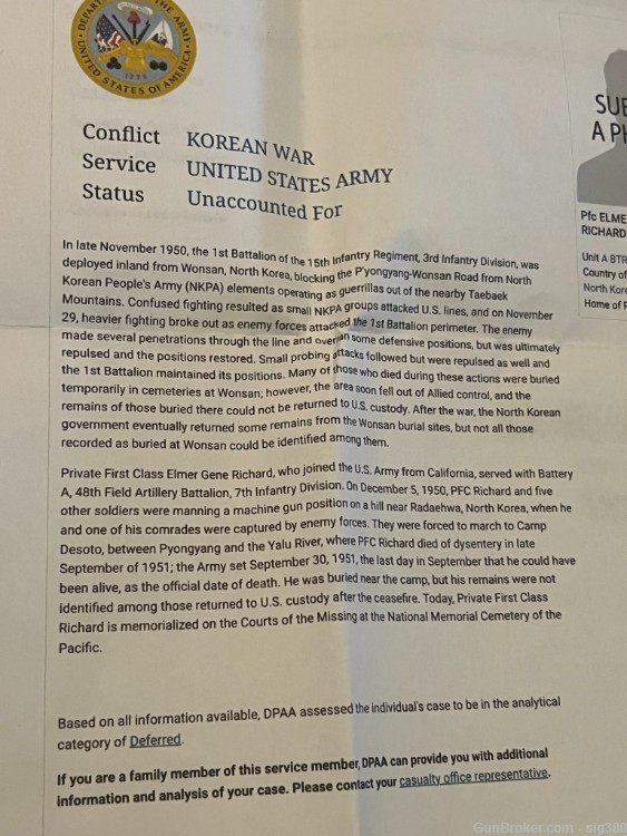 US ARMY KOREAN WAR PURPLE HEART MEDAL IN CASE, NAMED KIA-img-6