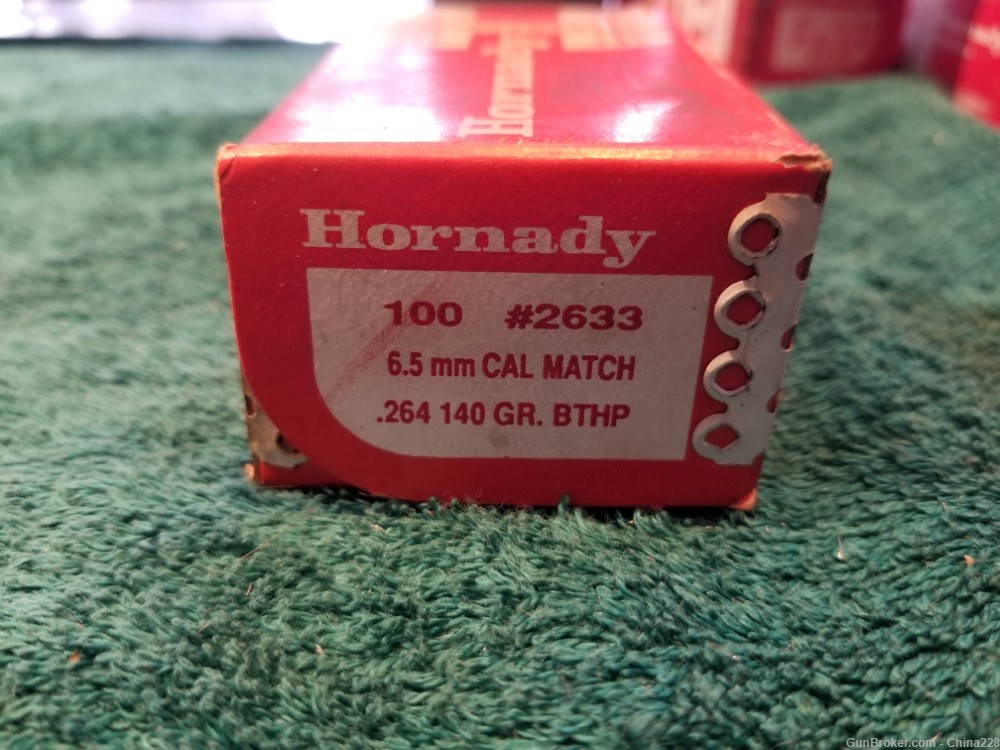 Hornady BTHP Match 6.5mm/.264 Cal 140Gr. (100) box 2633-img-0