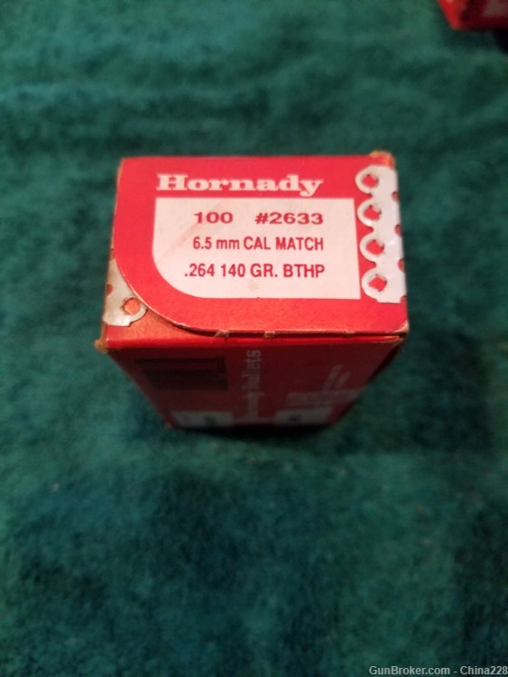 Hornady BTHP Match 6.5mm/.264 Cal 140Gr. (100) box 2633-img-1