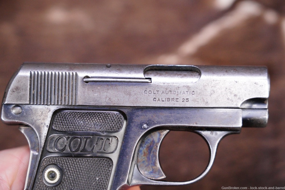 Colt Model 1908 Vest Pocket .25 ACP Semi-Automatic Pistol, MFD 1922 C&R-img-9