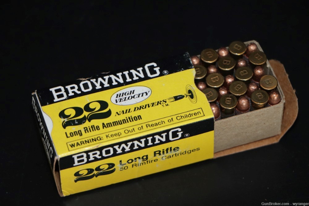 Browning 22 LR High Velocity Solid Nose Nail Drivers - 50 Rounds-img-2