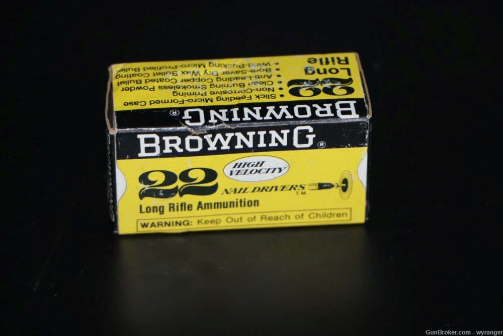 Browning 22 LR High Velocity Solid Nose Nail Drivers - 50 Rounds-img-0