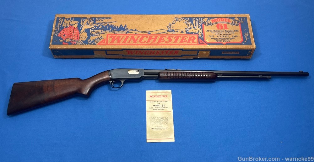 New Old Stock C&R 1947 Winchester Model 61 Slide Action 22 w/ Original Box!-img-0