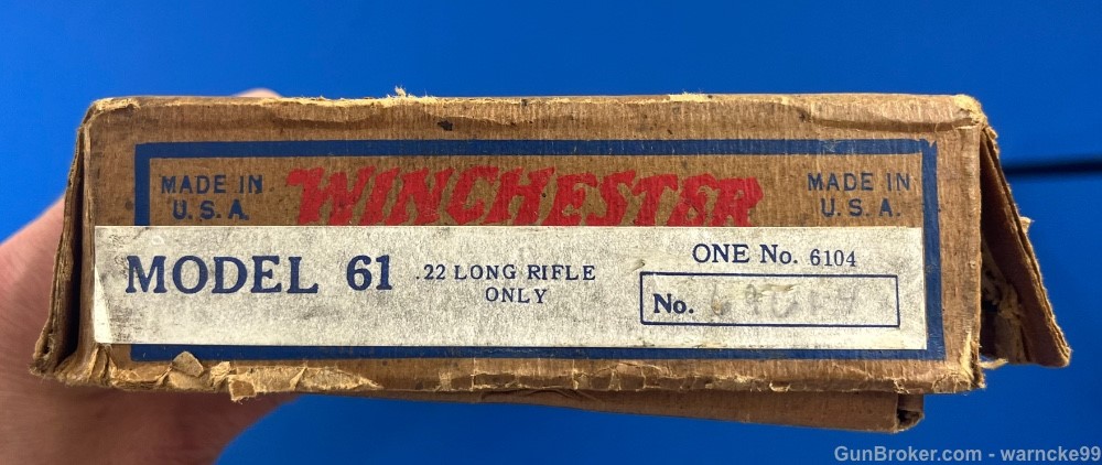 New Old Stock C&R 1947 Winchester Model 61 Slide Action 22 w/ Original Box!-img-2